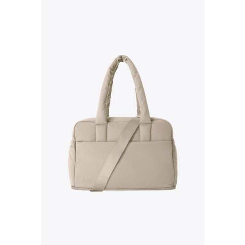 BÉIS 'The Air Duffle' in Oat - Oat Duffle Bag for Travel