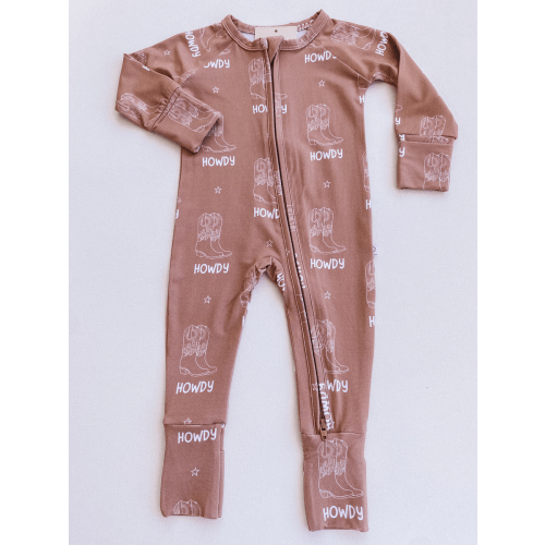 howdy boots bamboo romper
