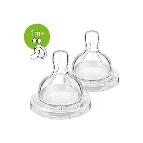 Philips Avent Anti-colic Baby Bottle Slow Flow Nipple, 2pk, SCF422/27