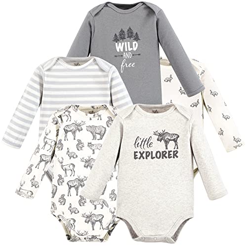 Touched by Nature baby-girls Organic Cotton Long-sleeve Bodysuits