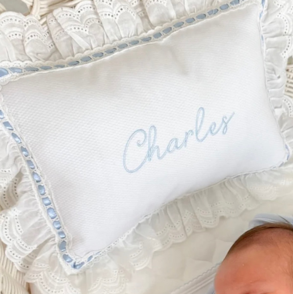 Charles Pillow - Personalized Baby Bassinet Pillow – Caprilina