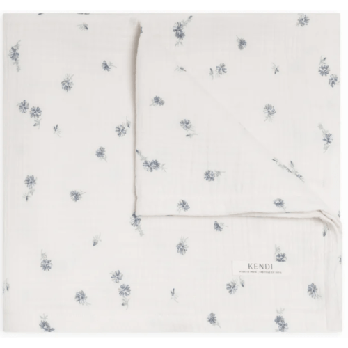 Muslin Swaddle Blanket - Elena Floral / Lilla