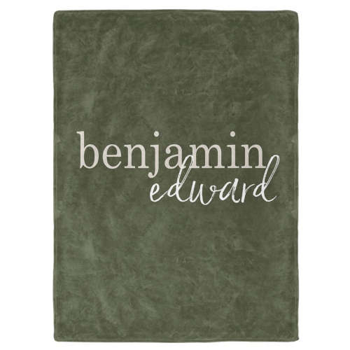 Color Story | Olive Personalized Toddler Blanket
