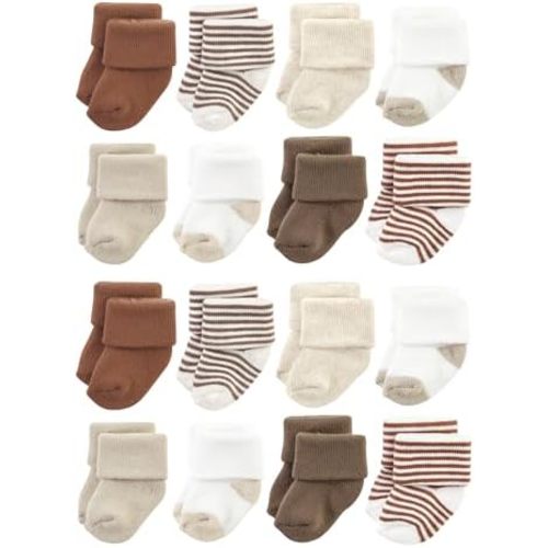 Hudson Baby Unisex Cotton Rich Baby Terry Socks 16-Pack