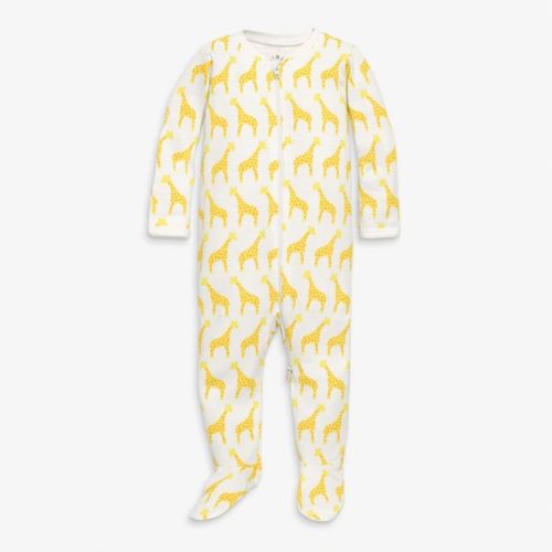 Primary Baby Organic Zip Footie in Stream Sheep Size 6-9 Months