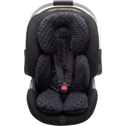 Pro Goleem Infant Car Seat Insert, Babybody Support for Toddler, Soft Minky Preemie Car Seat Insert, 2-in-1 Reversible, Perfect for Carseats, Strollers, Swings, Black
