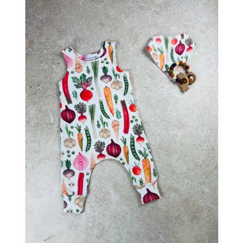 Vegetable Romper, Baby Romper, Organic Baby Clothes, Shower Gift,