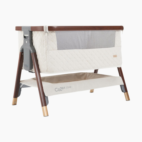Tutti Bambini CoZee Luxe Bedside Crib - Walnut/Cream