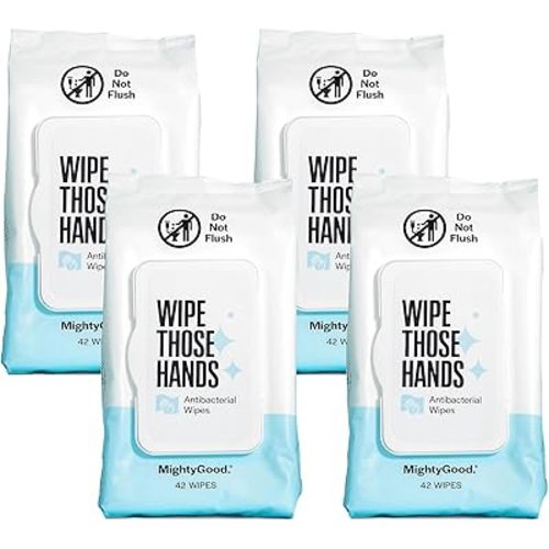 Wipe Those Hands 168 Count Alcohol Free Wipes (4 count 42 wipes each)