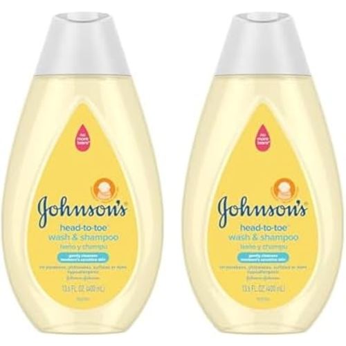 Johnson's Baby 13.6 fl. oz Head-to-Toe Baby Body Wash and Shampoo (Pack of 2)
