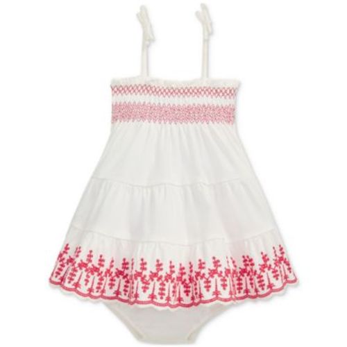Baby Girls Smocked Eyelet Dress