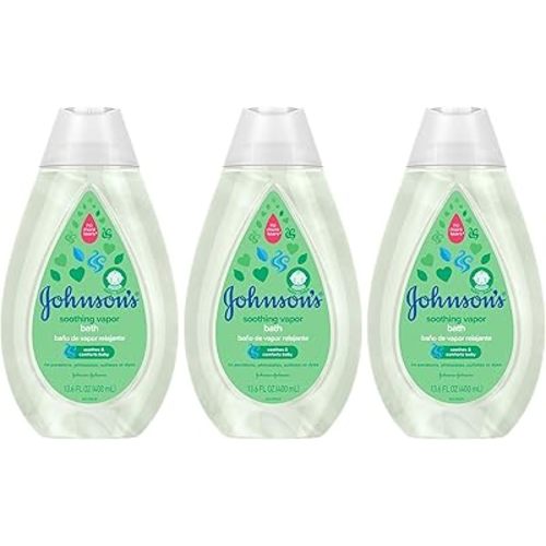 Johnson's Baby Soothing Vapor Bath to Relax Babies, 13.6 Fl Oz, Pack of 3