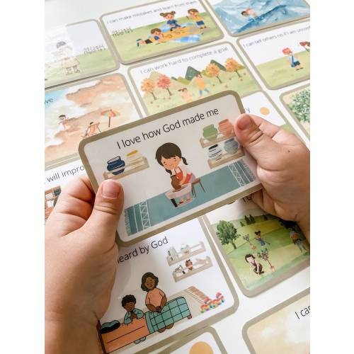 Christian Affirmation Cards for Kids, Christian Affirmations for Kids, Bible Cards Kids, Bible Cards for Kids, Scripture Cards Kids