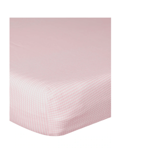 Crib Sheet, Pink Gingham