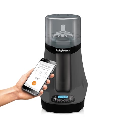 Baby Brezza Smart Baby Bottle Warmer, Breastmilk Warmer + Defroster – Free App - Different Temperatures for Breastmilk + Formula - Universal Fit for All Bottles + Milk Bags - Calentador de Biberones