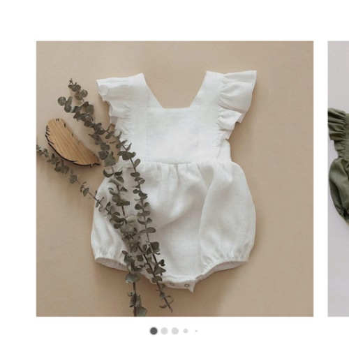 Linen Ruffle Romper - Shop Online at Belle Baby | Belle Baby