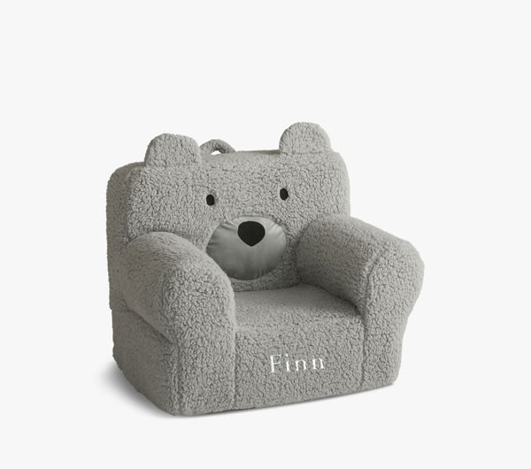 My First Anywhere Chair®, Gray Sherpa Bear Slipcover Only | Pottery Barn Kids