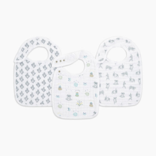 Aden + Anais Cotton Muslin Snap Bibs (3 Pack) - Now + Zen