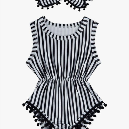 UNICOMIDEA Baby Girls Outfit Newborn Romper Jumpsuits Sleeveless One-Piece Clothes 0-24 Months Bodysuit with Headband