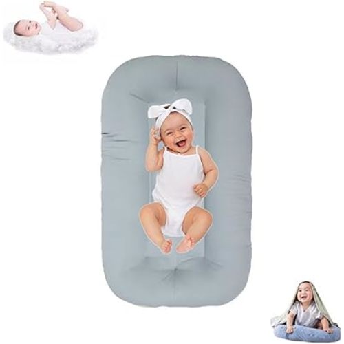 Baby Lounger for Infants 0-12 Months, Bionic Design Baby Nest Sleeper Baby Lounger Soft Organic Cotton Breathable Lounger (I)