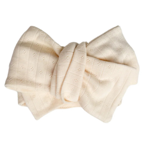 Essential Oversized Topknot | Buttercream Pointelle