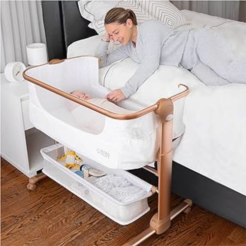 KoolerThings Baby Bassinet (White and Gold)