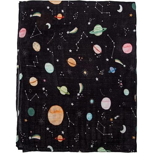 Loulou Lollipop Soft Baby Swaddle Blanket Muslin Wrap Receiving Blanket for Newborn to Toddler Girl and Boy, Large 47” by 47” - Planets…