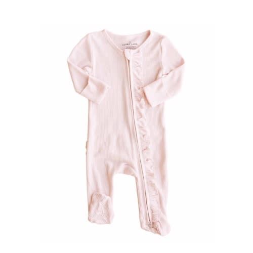 All Bamboo Waffle Zipper Footies 0-3 months