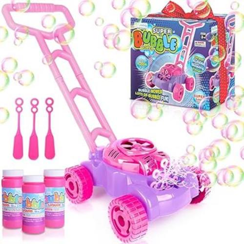 ArtCreativity Bubble Lawn Mower for Toddlers 1-3, Kids Bubble Blower Machine for 1-Year-Old Girl Gifts, Push Gardening Toys for Kids Age 1 2 3+ Easter