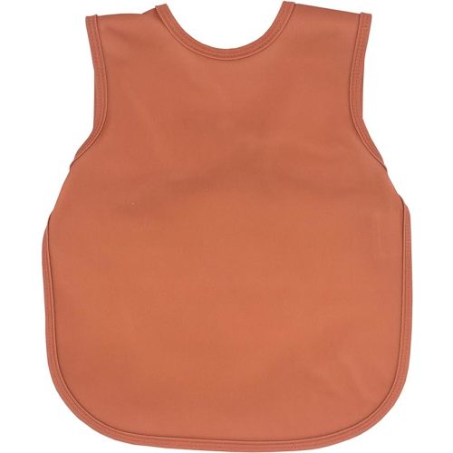 BapronBaby Solid Prints Bapron - No Neck Tie Safer Bib - Baby & Toddler - Soft Waterproof - PVC, BPA & Phthalate Free - 6m+ - Baby/Toddler 6m-3T - Copper