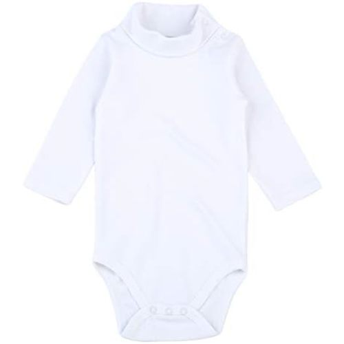 ROMPERINBOX Solid Baby Turtleneck Bodysuit Long Sleeve Cotton Onsies Boy Girl 1 Pack 0-24 Months