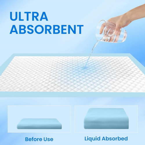 Disposable Changing Pads for Baby Disposable Underpads Waterproof Diaper Changing Pad Breathable Underpads Bed Table Protector Mat Changing Pad Liner, 24 Inches x 17 Inches