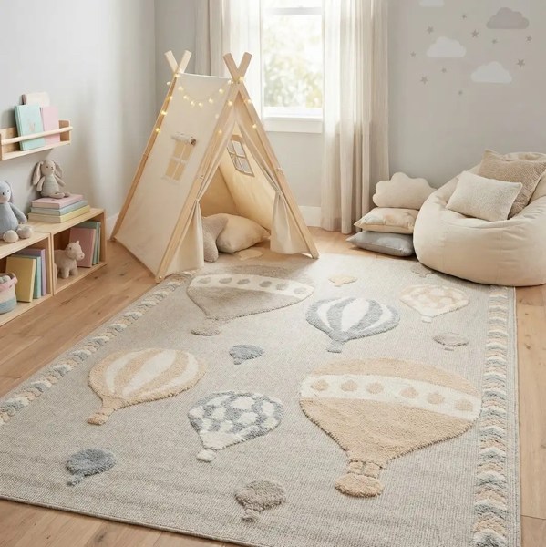 Multicolor 5' 3 x 8' Whimsy Kids Rug | Rugs.com