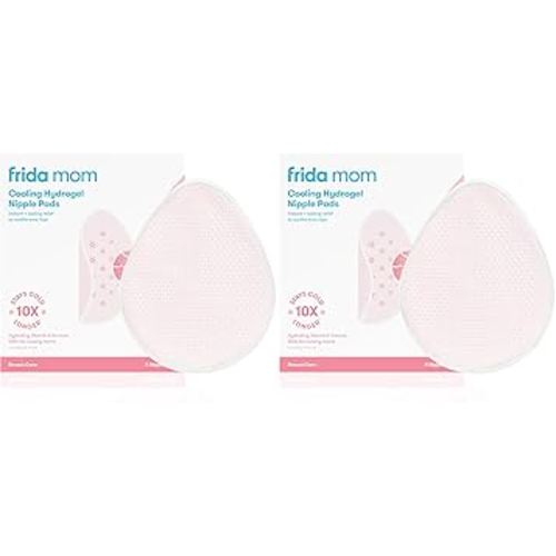 Frida Mom Nursing Pads, Cooling Hydrogel Nipple Pads for Hydration and Soothing Sore Nipples, Breastfeeding Essentials, 8ct (Pack of 2)