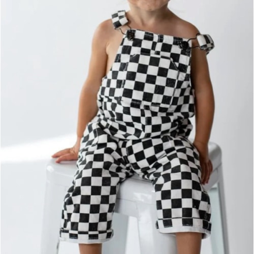 Little Trouble Checkered Overalls | Little Trouble