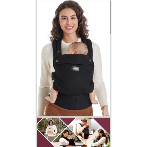 Momcozy Baby Carrier -Hands Free  Carrier for 7-44lbs, Black