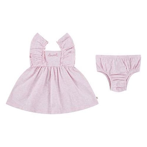 Newborn Baby Girls Huggies Babywear Ruffle Dress & Diaper Cover 2-Piece Set