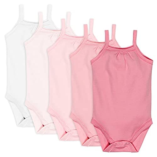 HonestBaby Multipack One-piece Cami Bodysuits 100% Organic Cotton for Baby Girls