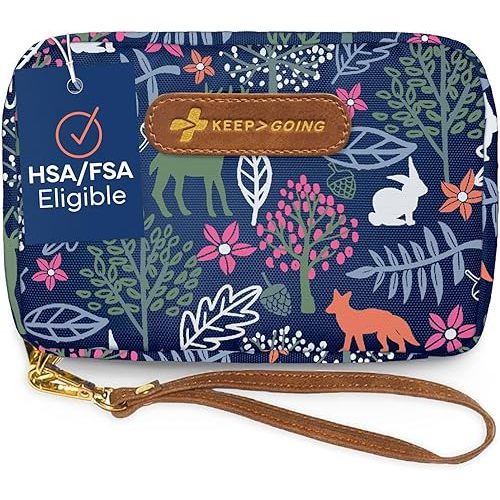 KeepGoing Travel First Aid Kit for Kids – 130 Pc. for Car, Home, Purse, Diaper Bag & Backpack with Latex-Free Bandages - Mini First Aid Kit Travel Size TSA-Approved