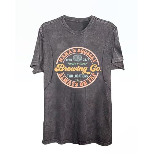 Comfort Breastfeeding Shirts for Women Zip Nursing Tops Causal Distressed Acid Washed Maternity Tees