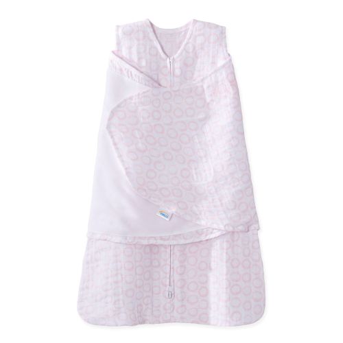 HALO® SleepSack® Newborn Circles Muslin Cotton Swaddle in Pink HALO® SleepSack® Newborn Circles Muslin Cotton Swaddle in Pink