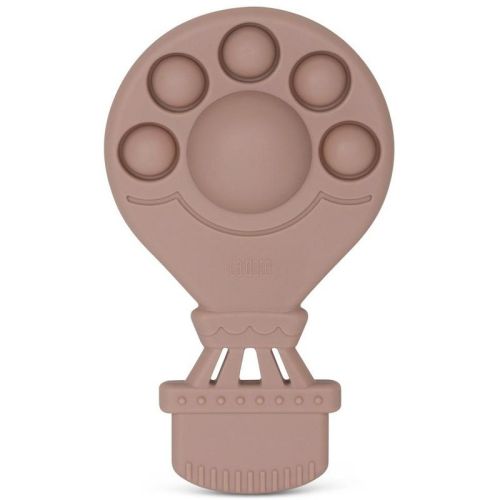 Silicone Pop-it Hot Air Balloon Rattle For Babies - Gentle Rattles, Pop-it Texture For A Stimulating Sensory Experience For Newborn - Rosewood