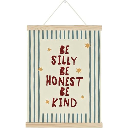 Be Silly Be Honest Be Kind Wall Decor Flag for Playroom Nursery Bedroom