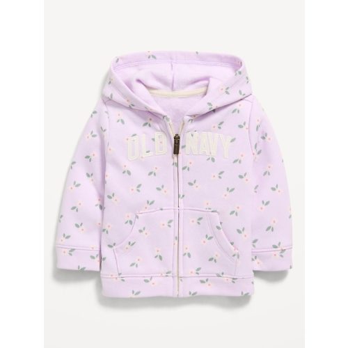 Printed Logo-Graphic Zip Hoodie for Baby