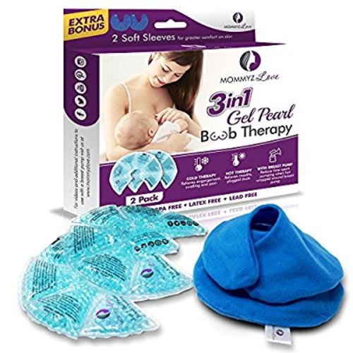 Best Gel Nursing Pads For Breastfeeding Relief ? Hot And Cold Breast Therapy Pads To Relieve Mastitis, Engorgement, Swelling And Pain?Unblock Plugged Ducts Increase Milk Output And Reduce Time Pumping