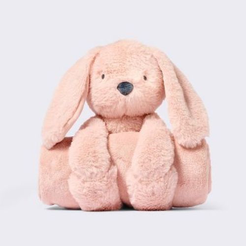 Plush Blanket with Soft Toy - Pink Bunny - Cloud Island™