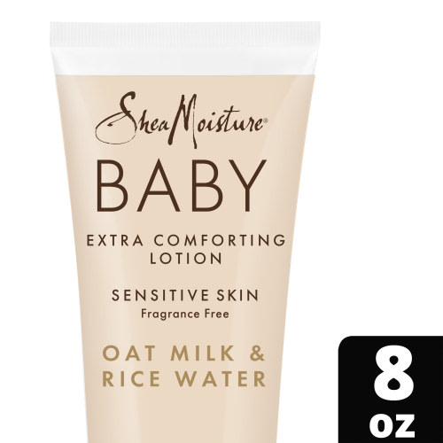 SheaMoisture Baby Lotion Oat Milk & Rice Water for Sensitive Skin with Shea Butter and Sunflower Seed Oil 8 oz