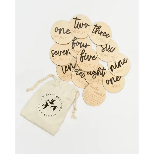 Wonder + Grow Wooden Milestone Cards