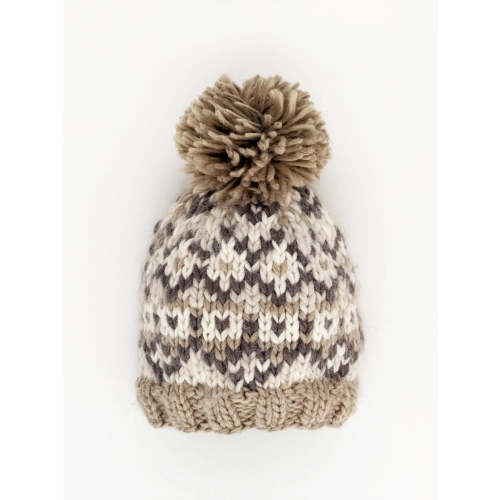 Fairisle Knit Beanie Hat