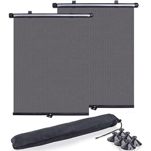 Car Window Shades,2 Pack Car Window Shade for Baby,Retractable Sun Shade for Car Window,Car Sun Shade Effectively Block UV Rays and Harsh Sunlight,Car Window Shades for Side Window (15.7"x18.5")